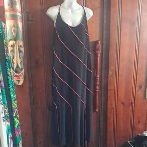 Joseph Ribkoff Black Maxi Dress with Red Accents